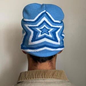 Blue Star Pattern Beanie